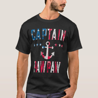 Camiseta Capitán Patriótico Pawpaw Bandera Vintage de EE. U