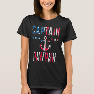 Camiseta Capitán Patriótico Pawpaw Bandera Vintage de EE. U