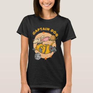 Camiseta Capitán Perro Planetas Astronauta Turista Espacio
