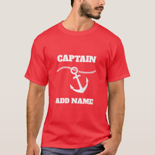 Camiseta Capitán personalizado Name del barco