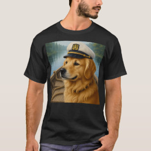 Camiseta Capitán Pescador Golden Retriever Perro