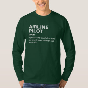 Camiseta Capitán Piloto de aerolíneas - Definición divertid