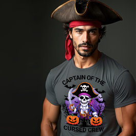 Camiseta Capitán pirata de Halloween del equipo maldecido
