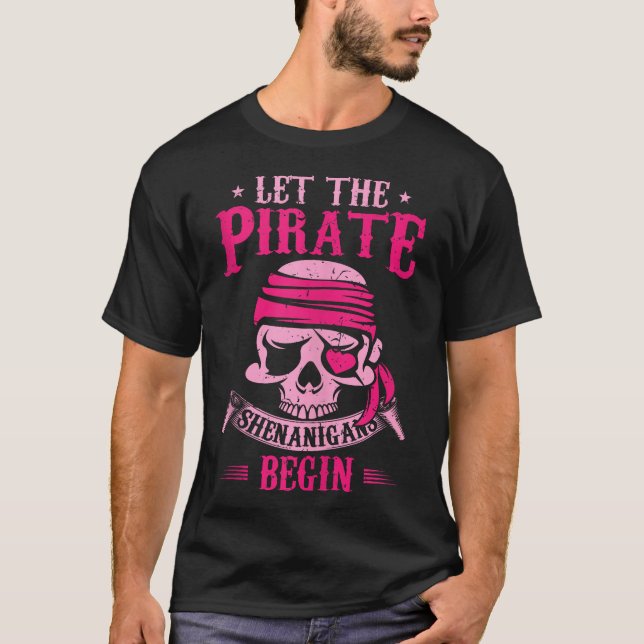 Camiseta Capitán Pirata Dejar Que Empiecen Los Piratas (Anverso)