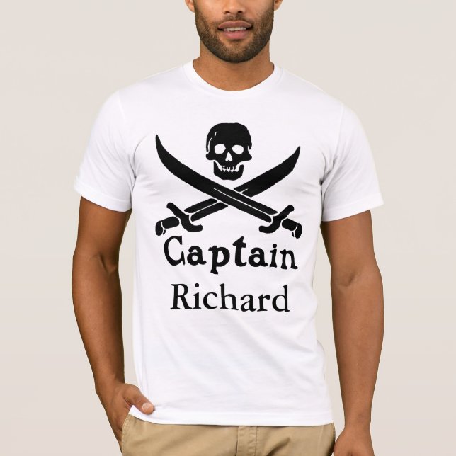 Camiseta Capitán pirata personalizado (Anverso)
