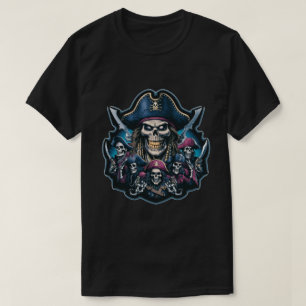 Camiseta Capitán Pirate y su equipo de esqueletos