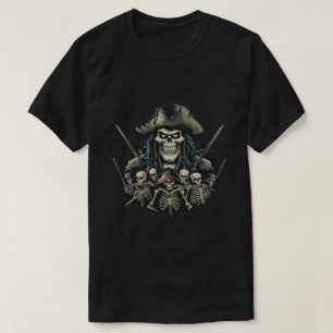 Camiseta Capitán Pirate y su equipo de esqueletos