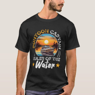 Camiseta Capitán Pontón Barco Navegación Retro Vintage