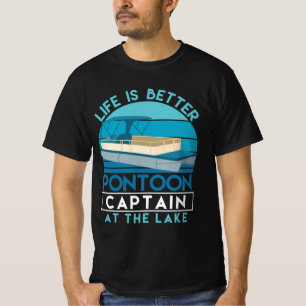 Camiseta Capitán Pontoon La Vida Es Mejor En El Lago