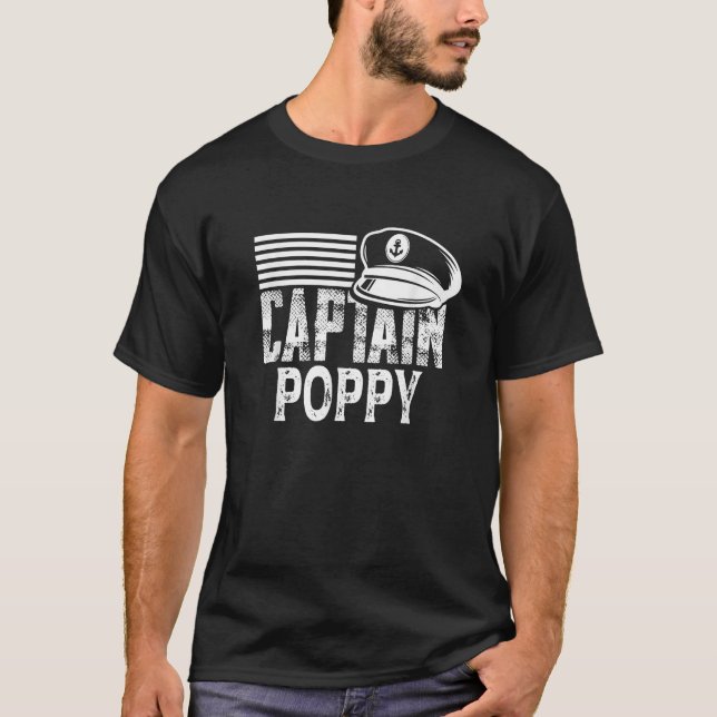 Camiseta Capitán Poppy Capitán De Vela Gorra Propietario De (Anverso)