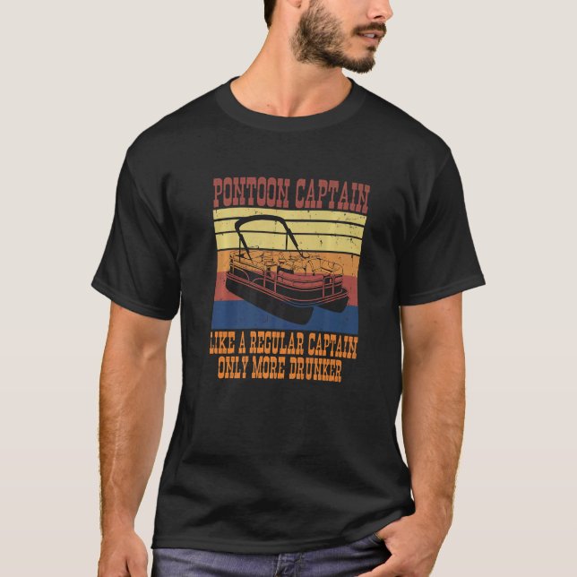 Camiseta Capitán regular de pontón sólo más borracho (Anverso)