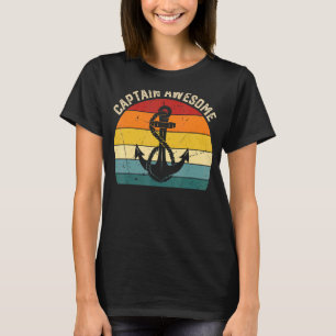 Camiseta Capitán retro de atardecer maravilloso propietario
