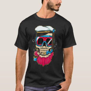 Camiseta Capitán Skull Lazy Halloween Costume Skeleton Hues