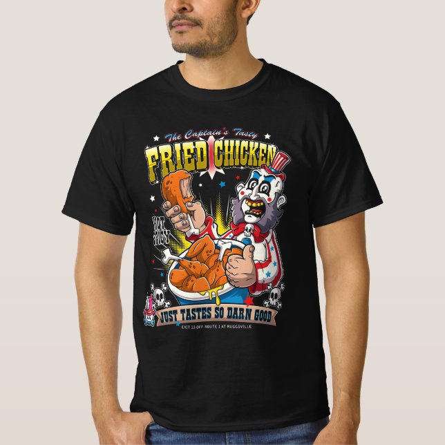 Camiseta Capitán Spaulding con pollo frito (Anverso)