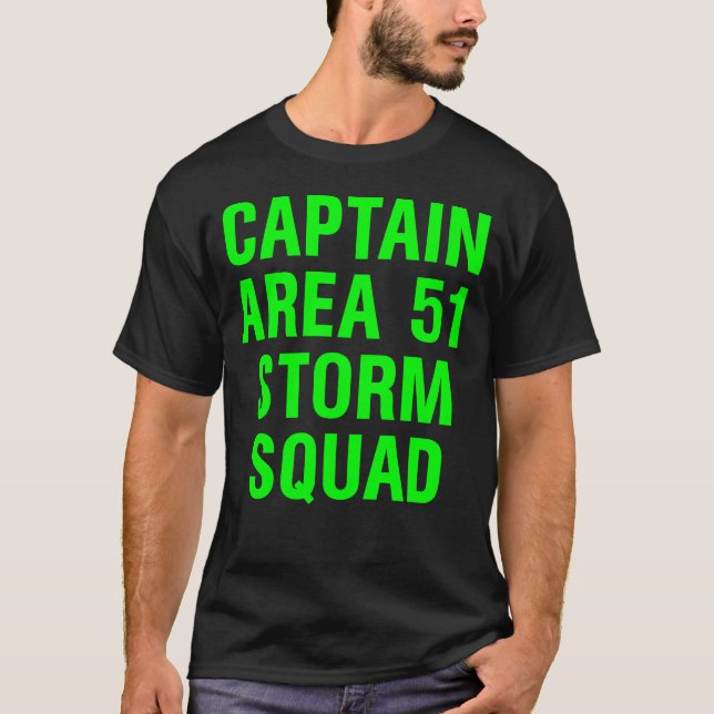 Camiseta Capitán Storm Squad Green del área 51 de la (Anverso)