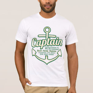 Camiseta Capitán totalmente personalizado Anchor Nautical T