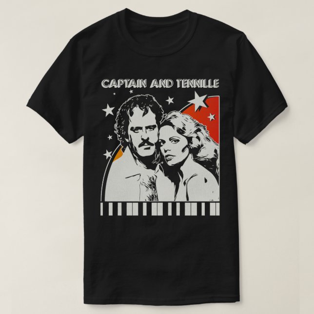 Camiseta Capitán y la moda del concierto de Tennille 70 (Diseño del anverso)