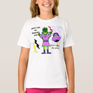 Camiseta Capitán Zoey Las niñas pueden ser capitán Pink Esp