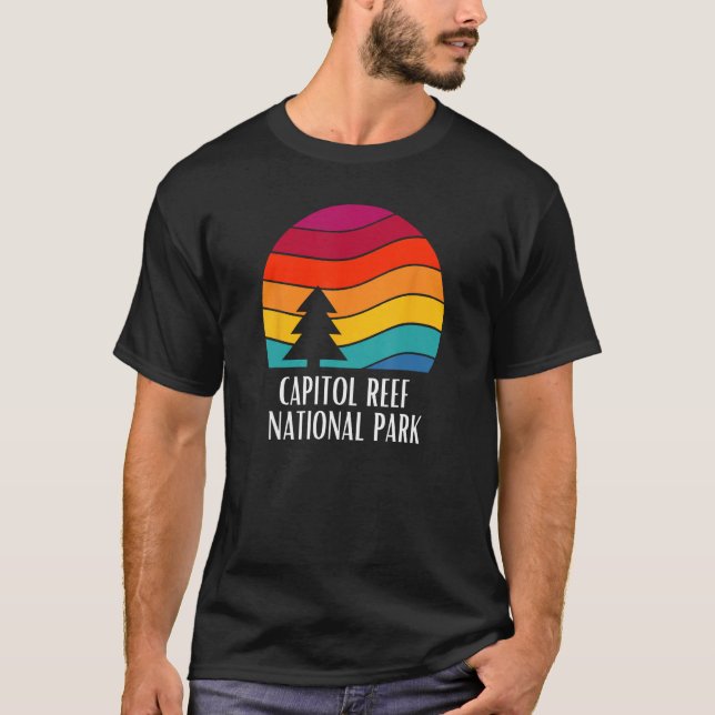 Camiseta Capitol Reef National Park  Retro National Park Su (Anverso)