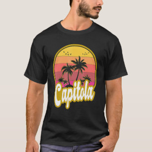 Camiseta Capitola California Beach Retro Sunset