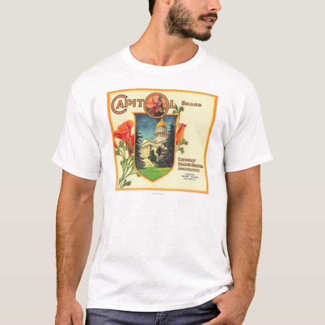 Camiseta Capitolio LabelLindsay anaranjado, CA (Anverso)