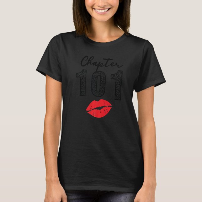 Camiseta Capítulo 101 Lips Happy Birthday Leopard 101 años (Anverso)