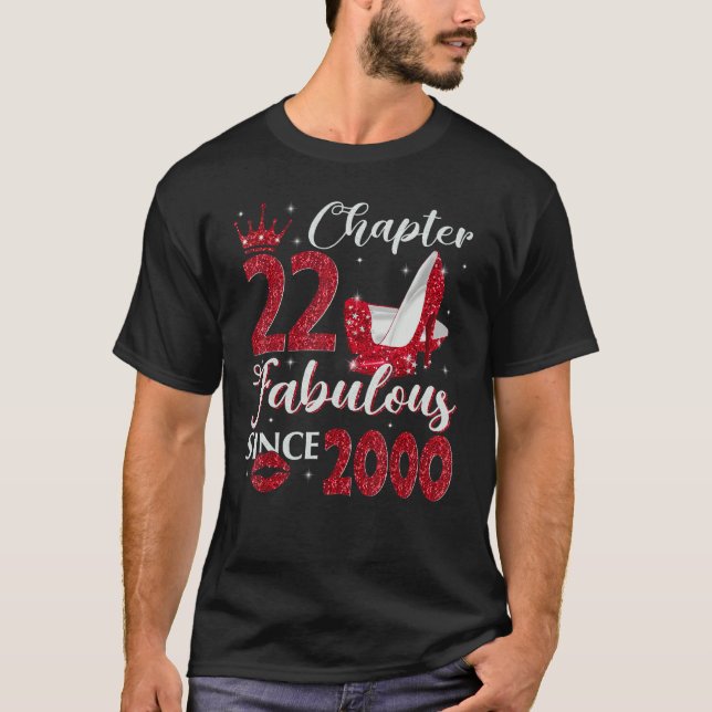 Camiseta Capítulo 22 Fabuloso Desde 2000 22º cumpleaños (Anverso)