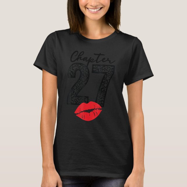 Camiseta Capítulo 27 Lips Happy Birthday Leopard 27 Years B (Anverso)