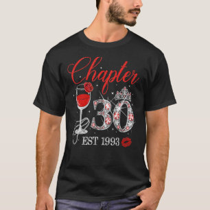 Camiseta Capítulo 30 Años EST 1993 30º cumpleaños Rosa Roja