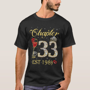 Camiseta Capítulo 33 Est. 1989 33a Cumpleaños De Las Mujere