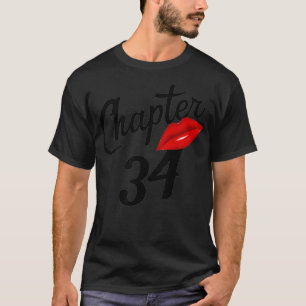 Camiseta Capítulo 34 años Lips Love Chapter 34 Nacido En 19
