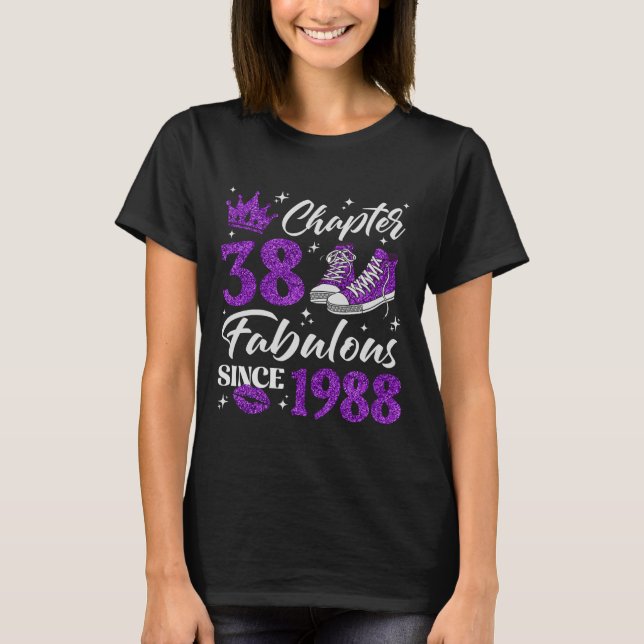 Camiseta Capítulo 38 Fabuloso Desde 1988 Cumpleaños 38 Muje (Anverso)