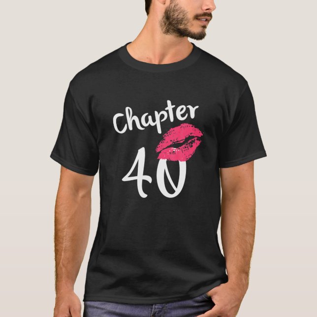 Camiseta Capítulo 40 años 40 Felices Cumpleaños Lips Mujere (Anverso)