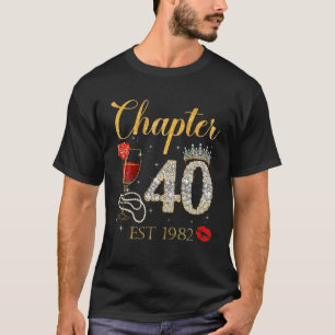 Camiseta Capítulo 40 Años EST 1982 40º Cumpleaños Rosa 
