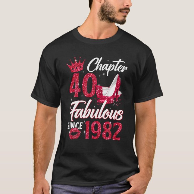 Camiseta Capítulo 40 Fabuloso De Las Mujeres Desde 1982 40º (Anverso)