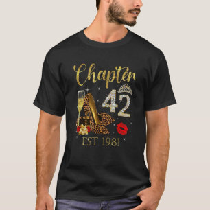 Camiseta Capítulo 42 Años EST 1981 42º cumpleaños Leopa de 