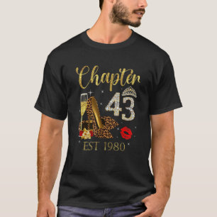 Camiseta Capítulo 43 Años EST 1980 43er cumpleaños Salto de