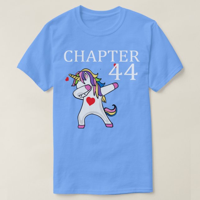 Camiseta capítulo 44 unicornio dabbing feliz cumpleaños 44  (Diseño del anverso)