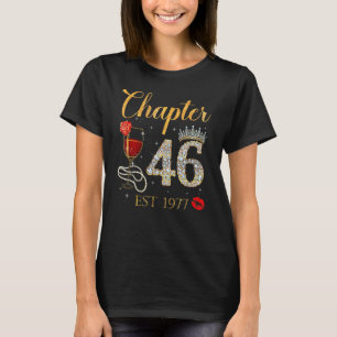 Camiseta Capítulo 46 Años EST 1977 46º cumpleaños Rosa Roja
