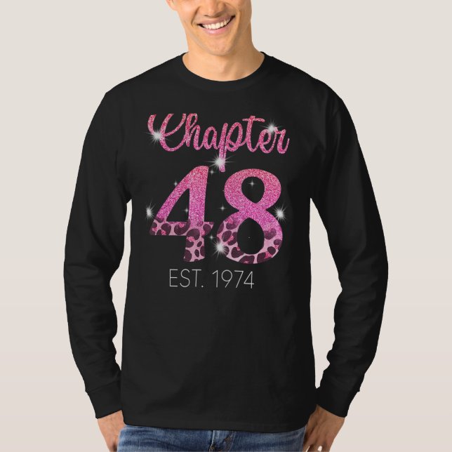 Camiseta Capítulo 48 Años Est 1974 48º cumpleaños 1 (Anverso)