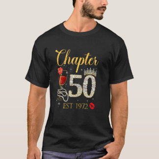 Camiseta Capítulo 50 Años Est 1972 50º cumpleaños Rosa Roja