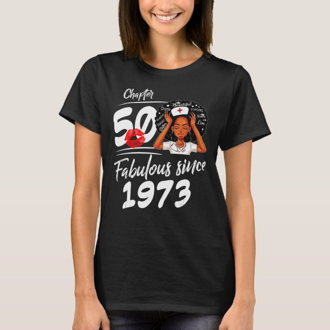 Camiseta Capítulo 50 Fabuloso desde 1973 cumpleaños de Chic (Anverso)