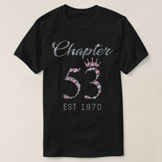 Camiseta Capítulo 53 EST 1970 53ᵉʳ Birthday Gift For Women (Diseño del anverso)