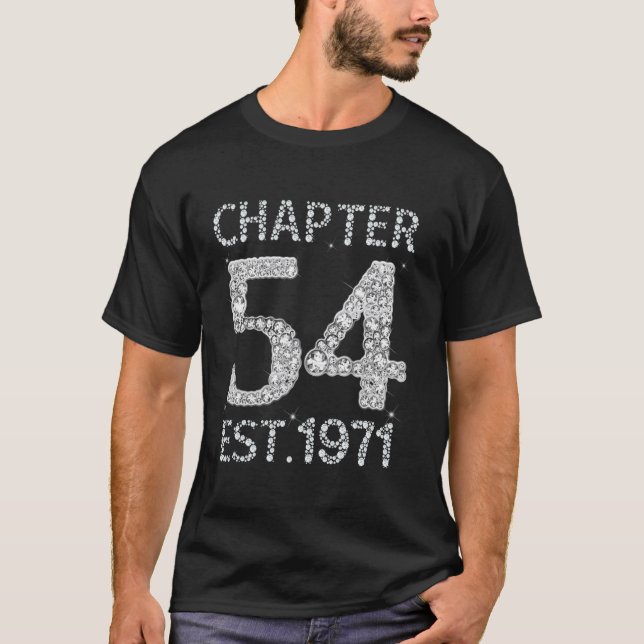 Camiseta Capítulo 54 EST 1971 Regalo de Cumpleaños Feliz 54 (Anverso)