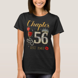 Camiseta Capítulo 56 Años EST 1967 56º cumpleaños Rosa Roja