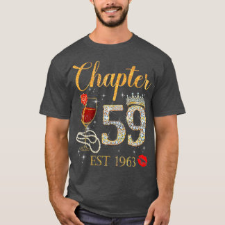 Camiseta Capítulo 59 Años EST 1963 59º cumpleaños Rosa Roja
