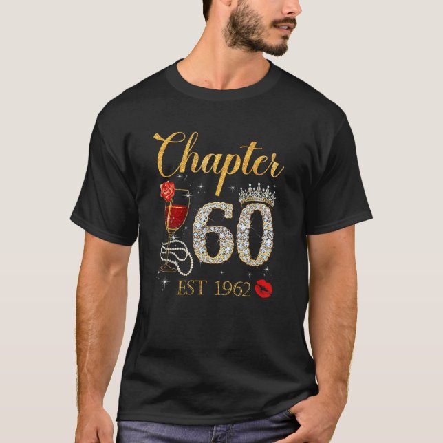 Camiseta Capítulo 60 Años EST 1962 60º cumpleaños Rosa Roja (Anverso)