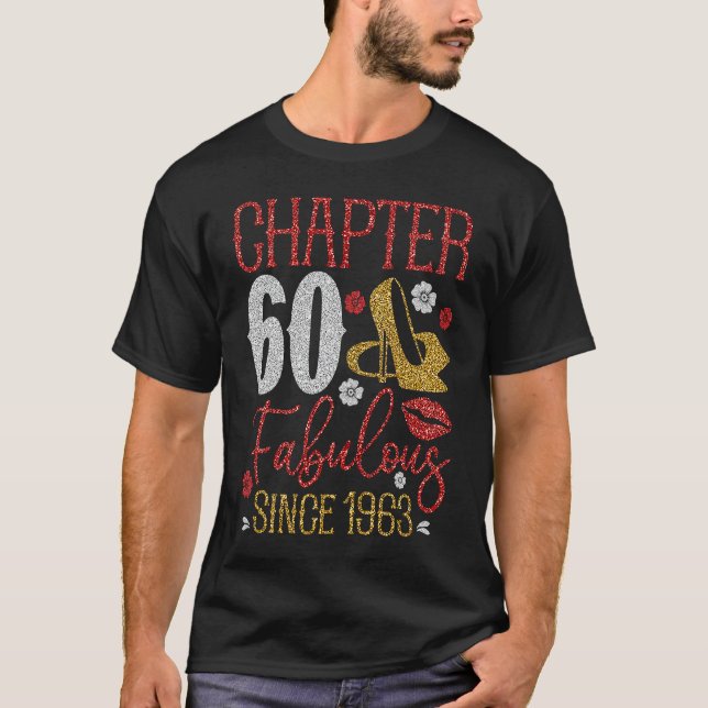 Camiseta Capítulo 60 Fabuloso desde 1963 60ª Cuta de cumple (Anverso)