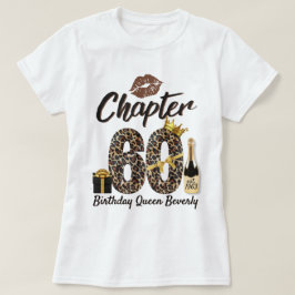 Camiseta Capítulo 60 Leopard Print 70th Birthday Queen Gold
