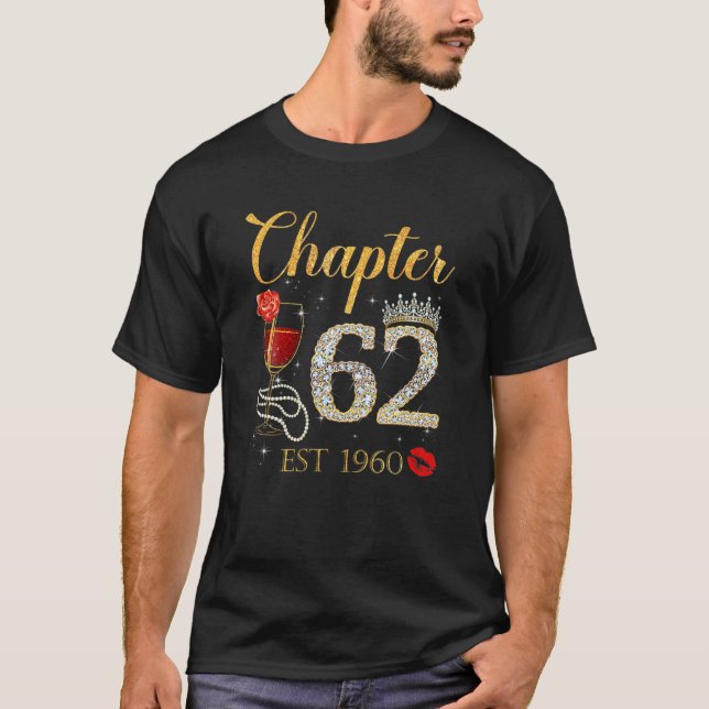 Camiseta Capítulo 63 Años EST 1960 62º Cumpleaños Rosa Roja (Anverso)